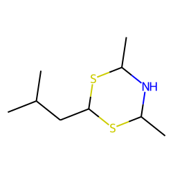 1,3,5-Dithiazine, perhydro, 4,6-dimethyl-2-(2-methylpropyl)