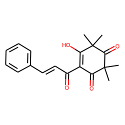 2,2,4,4-tetramethyl-6-(1-oxo-3-phenylprop-2-enyl)-cyclohexane-1,3,5-trione, enol form (champanone A)