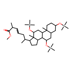 3«alpha»,7«alpha»,12«alpha»-Trihydroxy cholestan-23-en-26-oic acid, isomer # 1, Me-TMS