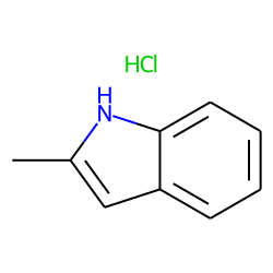 Indole, 2-methyl-, hydrochloride