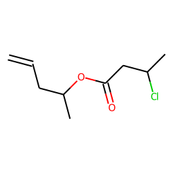 Butanoic acid, 3-chloro, 1-methyl-3-butenyl ester