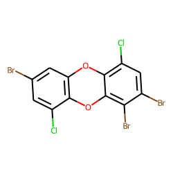 Dibenzodioxin, 1,2,7-tribromo-, 4,9-dichloro-