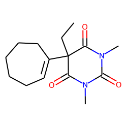 2,4,6(1H,3H,5H)-Pyrimidinetrione, 5-(1-cyclohepten-1-yl)-5-ethyl-1,3-dimethyl-
