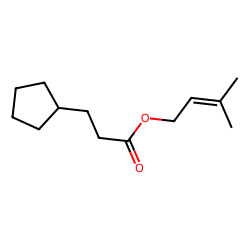 3-cyclopentylpropionic acid, 3-methylbut-2-enyl ester