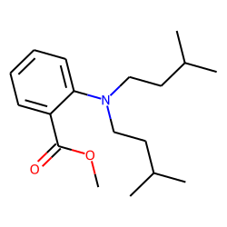 Benzoic acid, 2-di(3-methylbutyl)amino-, methyl ester