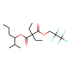 Diethylmalonic acid, 2-methylhex-3-yl 2,2,3,3,3-pentafluoropropyl ester
