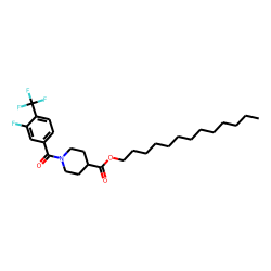 Isonipecotic acid, N-(3-fluoro-4-trifluoromethylbenzoyl)-, tridecyl ester