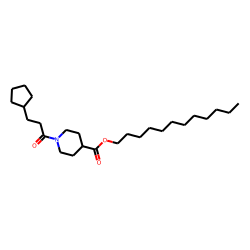 Isonipecotic acid, N-(3-cyclopentylpropionyl)-, dodecyl ester
