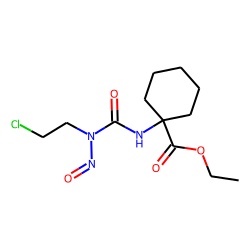 Cyclohexanecarboxylic acid, 1-[3-(2-chloroethyl)-3-nitrosoureido]-, ethyl ester