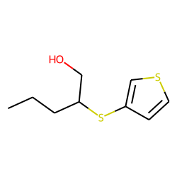 3-(1'-Hydroxy-2'-pentyl) mercaptothiophene