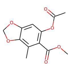 Methyl 6-hydroxy-2-methyl-3,4-methylenedioxy-benzoate, acetylated