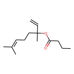 1,5-Dimethyl-1-vinyl-4-hexenyl butyrate