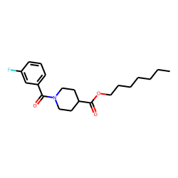 Isonipecotic acid, N-(3-fluorobenzoyl)-, heptyl ester