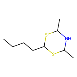 1,3,5-Dithiazine, perhydro-2-butyl-4,6-dimethyl
