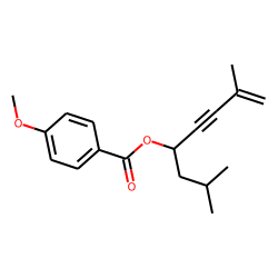 p-Anisic acid, 2,7-dimethyloct-7-en-5-yn-4-yl ester