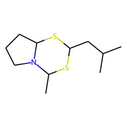 Pyrrolidino[1,2-e]-4H-1,3,5-dithiazine, 4-methyl-2-(2-methylpropyl)