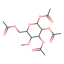 4-Methyl-1,2,3,6-tetraacetylglucoside (A)