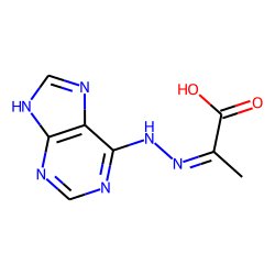 Pyruvic acid, 9h-purin-6-yl-hydrazone