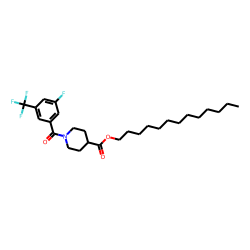 Isonipecotic acid, N-(3-fluoro-5-trifluoromethylbenzoyl)-, tridecyl ester
