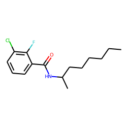 3-Chloro-2-fluorobenzamide, N-(2-octyl)-