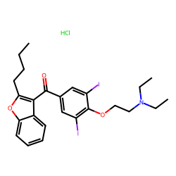 2-Butyl-3-benzofuranyl 4-[(2-diethylamino)ethoxy] 3,5-diiodophenyl ketone, hydrochloride