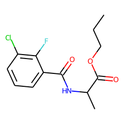 D-Alanine, N-(3-chloro-2-fluorobenzoyl)-, propyl ester