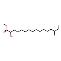 Hexadecanoic acid, 2-hydroxy-14-methyl, methyl ester