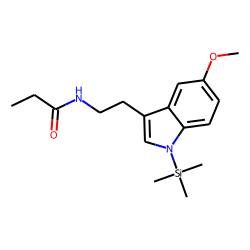 Indole, 3-(2-propionylaminoethyl), 5-methoxy, TMS