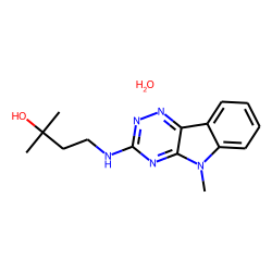 2-Butanol, 2-methyl-4-[(5-methyl-5h-as-triazino[5,6-b]indol-3-yl)-amino]-, hydrate