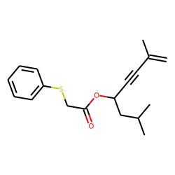 (Phenylthio)acetic acid, 2,7-dimethyloct-7-en-5-yn-4-yl ester