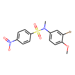 N-(3-Bromo-4-hydroxy-phenyl)-4-nitro-benzenesulfonamide, N,O-dimethyl-