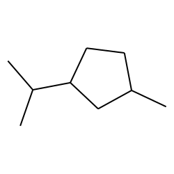 1-methyl-3-isopropylcyclopentane, cis, trans