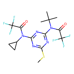 N-tert-Butyl-N-trifluoroacetyl-N'-trifluoroacetyl-N'-cyclopropyl-6-methylsulfanyl-1,3,5-triazine-2,4-diamine