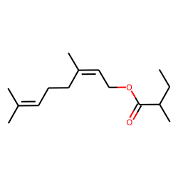 Butanoic acid, 2-methyl-, 3,7-dimethyl-2,6-octadienyl ester, (E)-