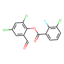 3-Chloro-2-fluorobenzoic acid, 2,4-dichloro-6-formylphenyl ester