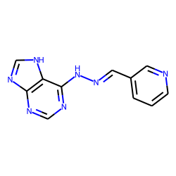 Nicotinaldehyde, 6-purinylhydrazone