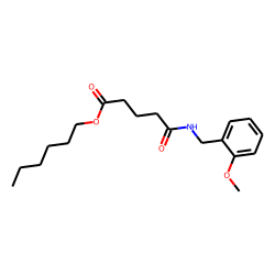 Glutaric acid, monoamide, N-(2-methoxybenzyl)-, hexyl ester
