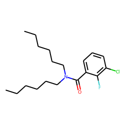 3-Chloro-2-fluorobenzamide, N,N-dihexyl-