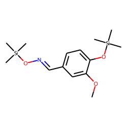 Benzaldehyde, 4-hydroxy-3-methoxy, oxime, bis-TMS