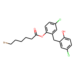 Dichlorophen, O-(6-bromohexanoyl)-