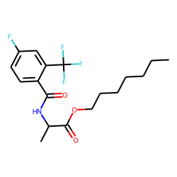 D-Alanine, N-(4-fluoro-2-trifluoromethylbenzoyl)-, heptyl ester