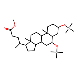 Cholanic acid, 3«alpha»,6«alpha»-dihydroxy, Me-TMS
