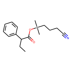 (.+/-.)-2-Phenylbutyric acid, (3-cyanopropyl)dimethylsilyl ester