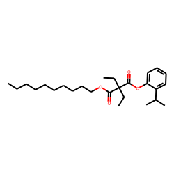 Diethylmalonic acid, decyl 2-isopropylphenyl ester