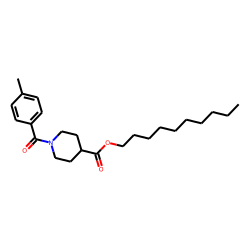 Isonipecotic acid, N-(4-methylbenzoyl)-, decyl ester
