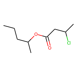 Butanoic acid, 3-chloro, 1-methylbutyl ester