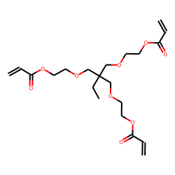 tri-ethoxylated trimethylol propane triacrylate (Acrylic acid 2-[2-(2-acryloyloxy-ethoxy)-ethoxymethyl]-2-(2-acryloyloxy-ethoxymethyl)-butyl ester)