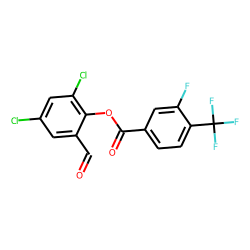 3-Fluoro-4-trifluoromethylbenzoic acid, 2,4-dichloro-6-formylphenyl ester