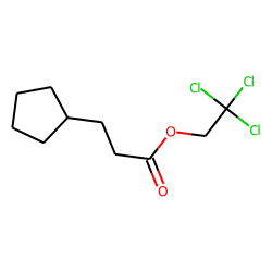 3-Cyclopentylpropionic acid, 2,2,2-trichloroethyl ester