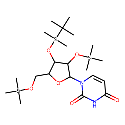 2',5'-Bis-(trimethylsiloxy)-3'-(tert-butyldimethylsiloxy)-uridine